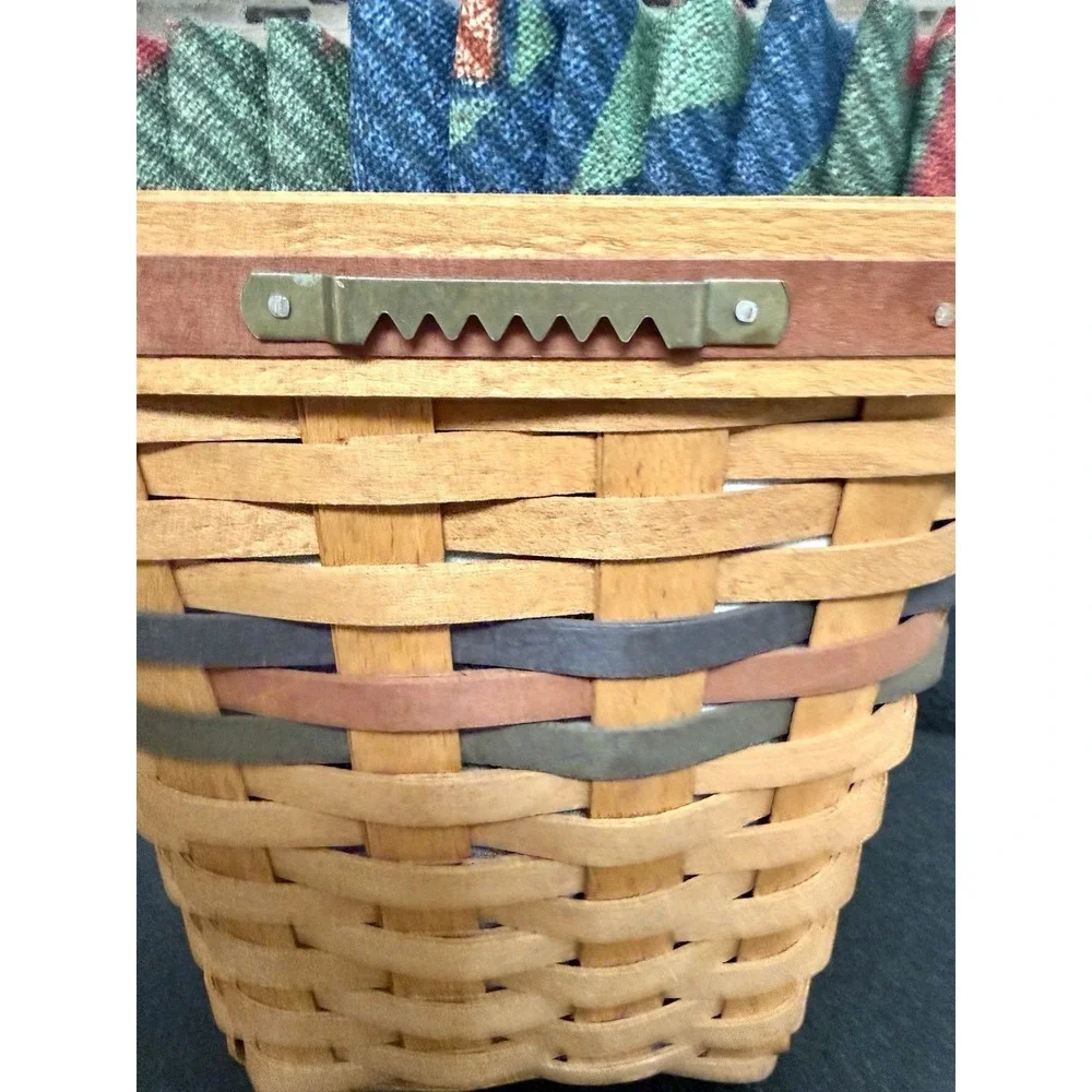 Longaberger Shades of Autumn Wall Mount 1993 Basket, Liner & Plastic Insert NEW